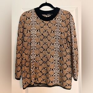 PIERRE BALMAIN Sweater - Black and Gold with Elegant Sequins - Size 38 - US 4/6